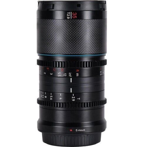 Sirui Saturn 35mm T2.9 1.6x Full-Frame Karbon Fiber Anamorfik Lens (E Mount, Mavi Flare)