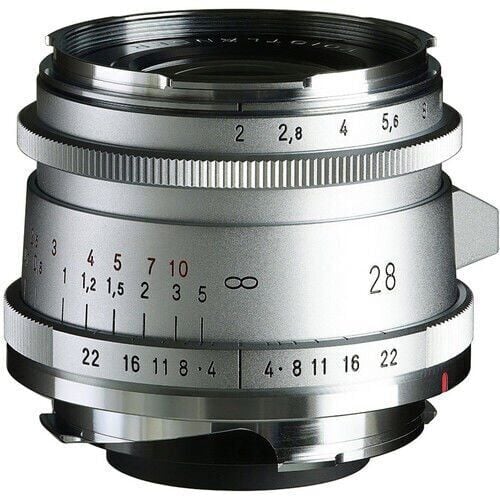 [BA366B] Voigtlander Ultron Vintage 28mm F2.0 Aspherical Type II Leica M Mount Lens (Gümüş)