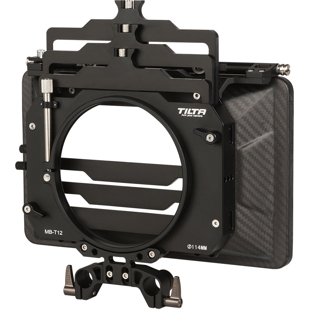 [165MB-T12] TILTA 4*5.65 carbon fiber matte box(clamp-on) 110mm lens adapter ring included MB-T12