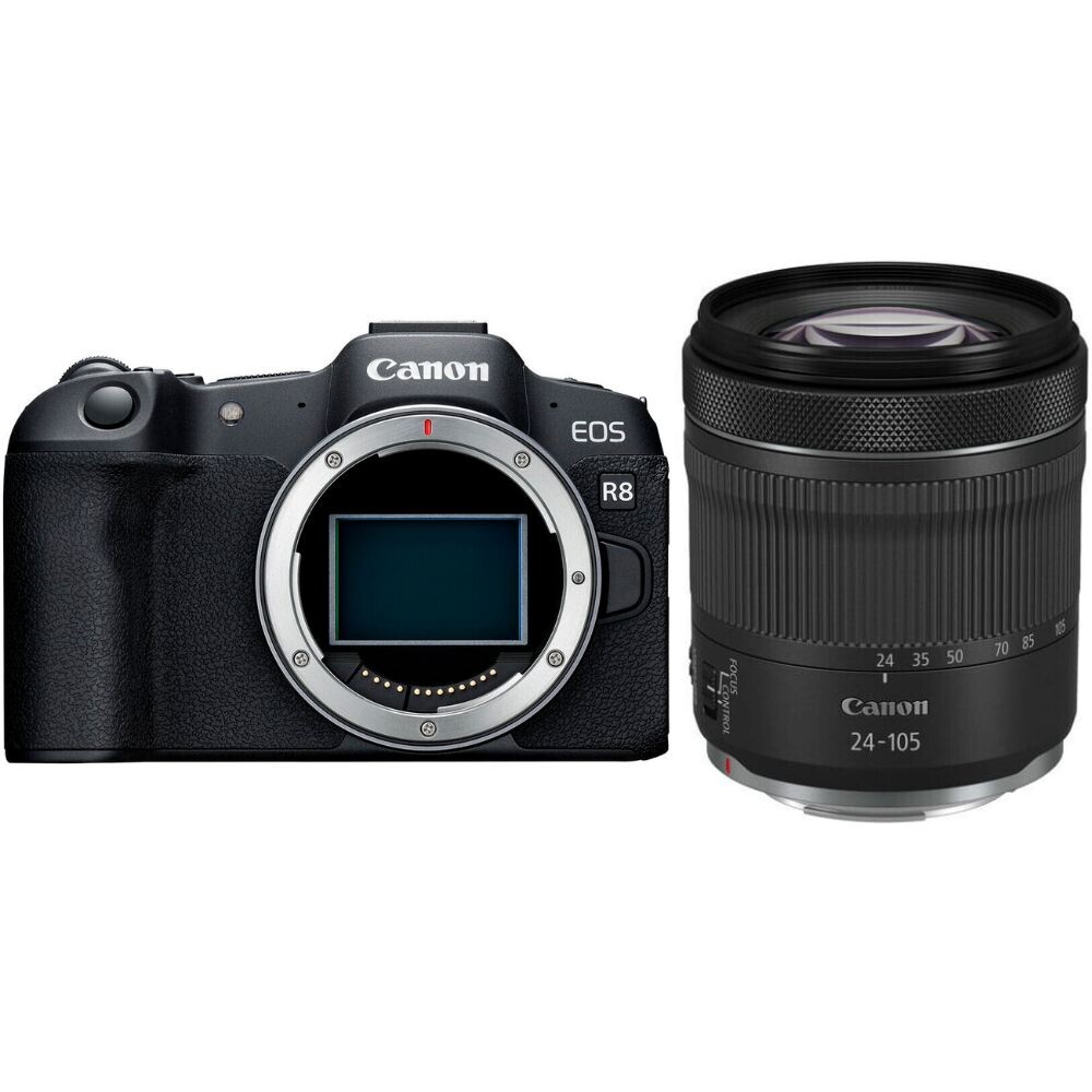 [5803C095] Canon EOS R8 RF 24-105mm F4-7.1 IS STM Lens Kit Aynasız Fotoğraf Makinesi
