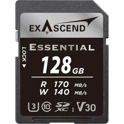 [EX128GSDU1-S] Exascend Essential 128 GB V30 UHS I SD 170Mb/S Read - 140Mb/S Write