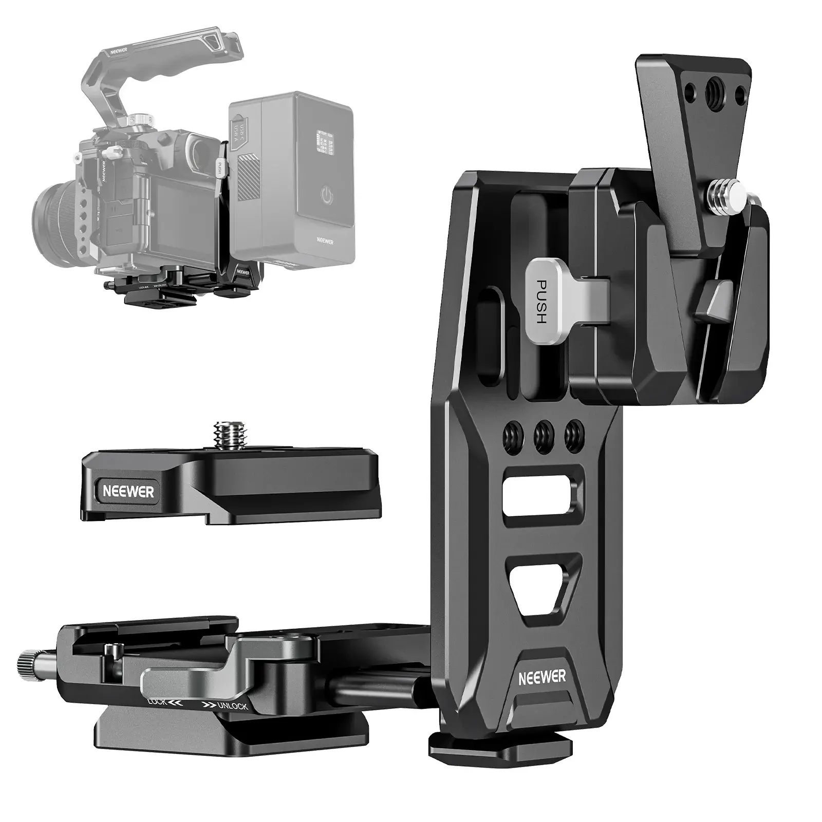 [NWR-PS016] Neewer PS016 NATO Raylı Profesyonel V-Mount Batarya Plakası