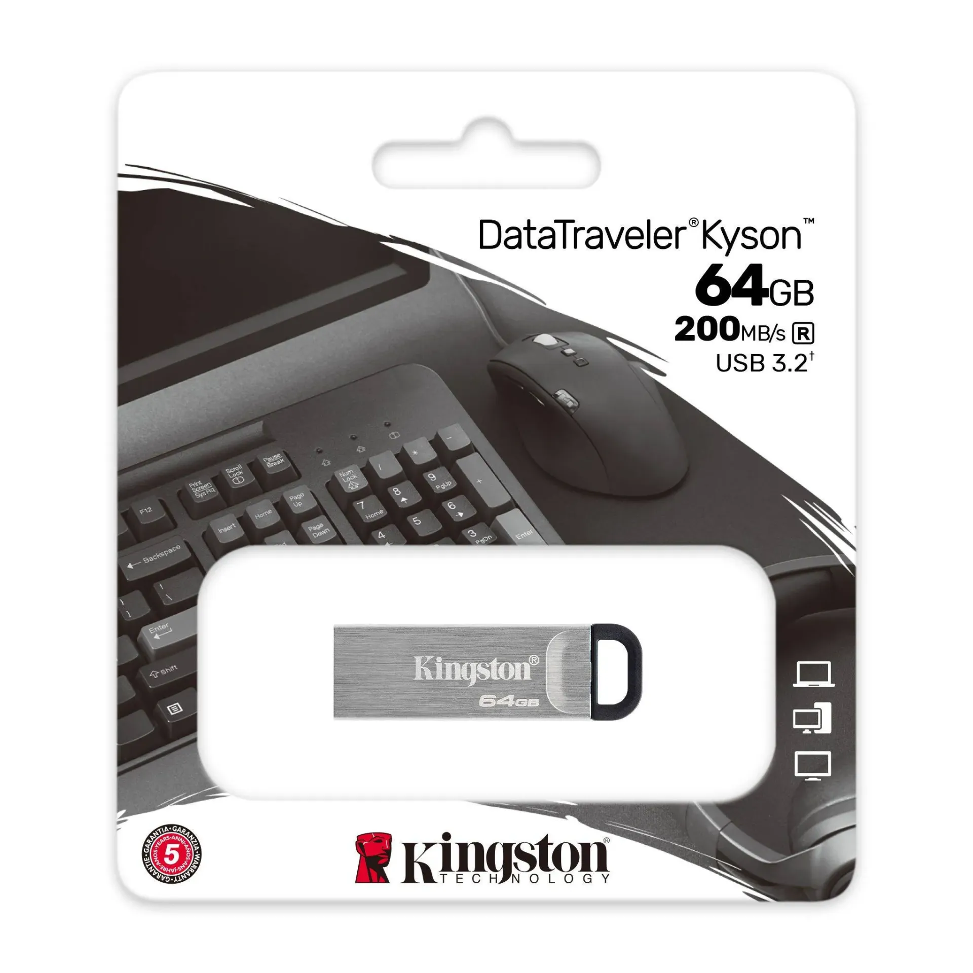 [DTKN/64GB] Kingston 64GB DT Kyson USB3.2 USB Bellek DTKN/64GB