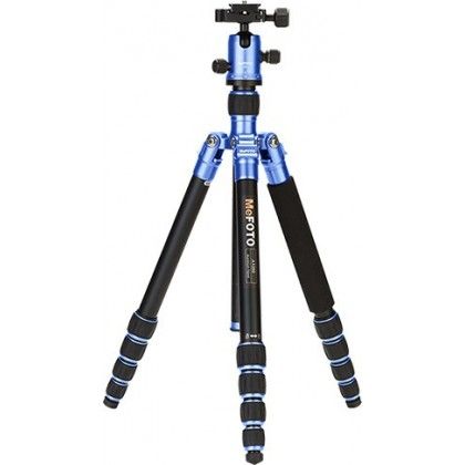 [160C-1350Q1B] Benro MeFOTO C1350Q1B RoadTrip Carbon Fiber Travel Tripod Kit(Blue)