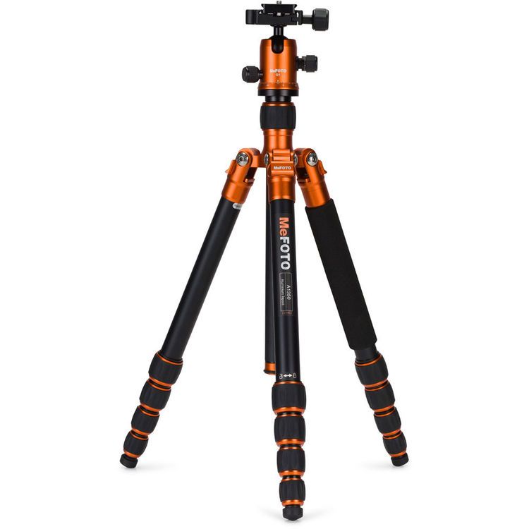 [160A-1350Q1C] Benro MeFOTO A1350Q1C RoadTrip Aluminum Travel Tripod Kit (Orange)