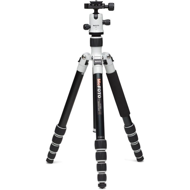 [160A-1350Q1W] Benro MeFOTO A1350Q1W RoadTrip Aluminum Travel Tripod Kit (White)