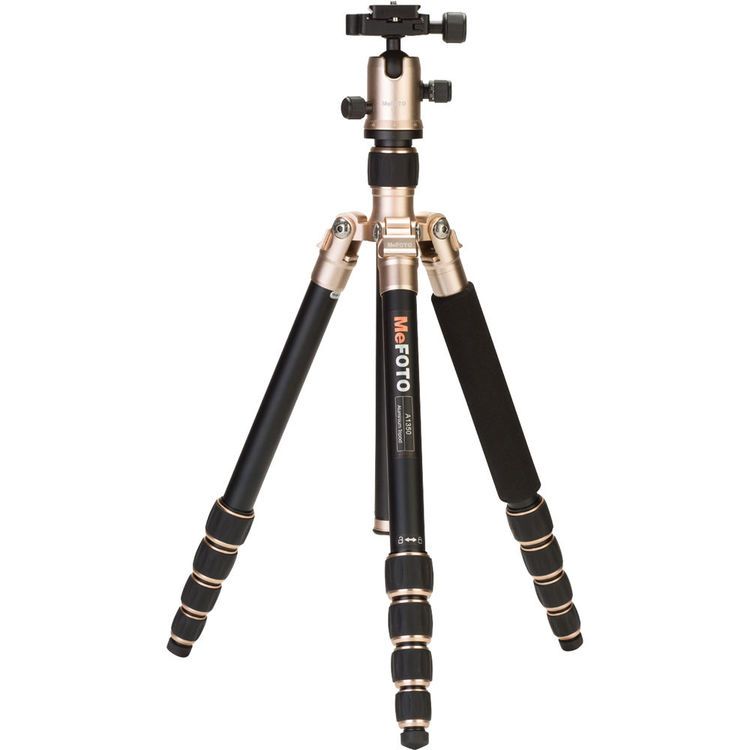 [160A-1350Q1A] Benro MeFOTO A1350Q1A RoadTrip Aluminum Travel Tripod Kit (Amber)