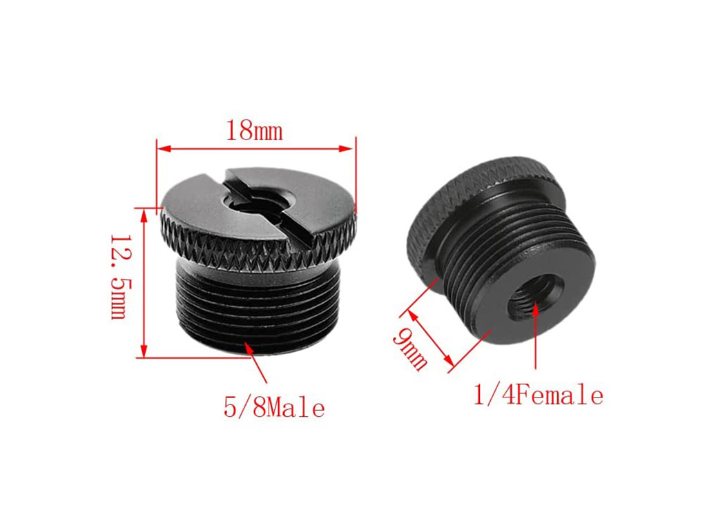 [FDCA32185] Arcury 1/4"-20 Female to 5/8"-27 Male Screw Adapter (SA-12)