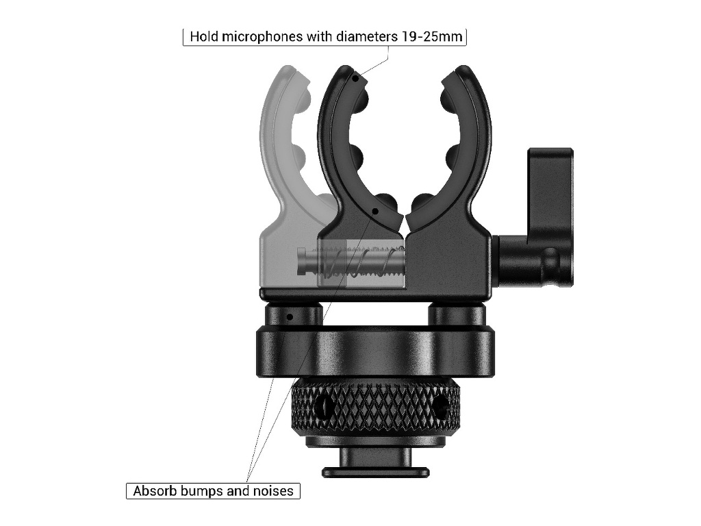 [FDCA68711] SmallRig BSM2352 Cold Shoe için Shotgun Mikrofon Tutucu