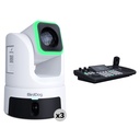 BirdDog XL Ultra PTZ Yayın Paketi (3 Kamera + Kumanda) (Beyaz)