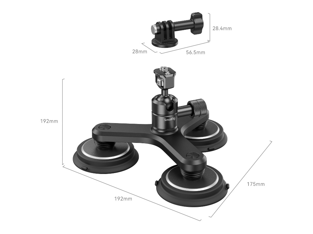 [FDCA68739] SmallRig 4468 Aksiyon Kamera Uyumlu 3' lü Araç Vantuz Kiti