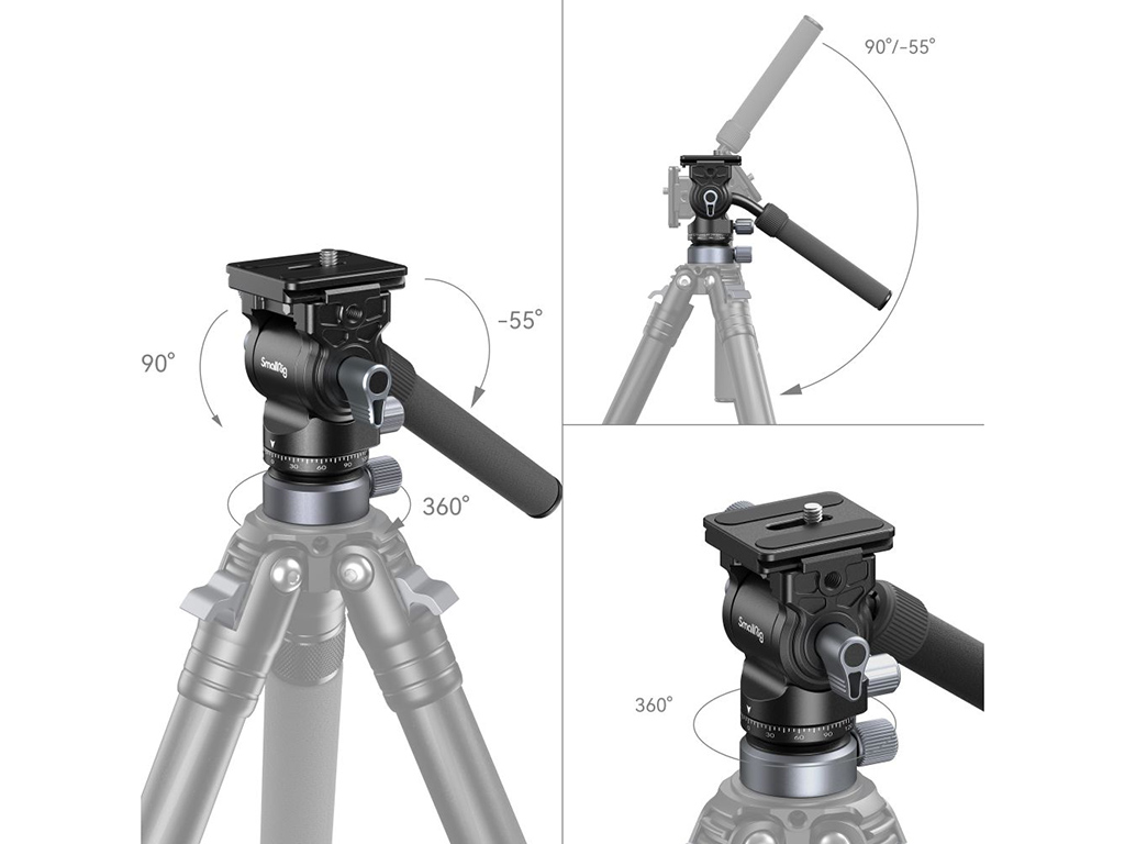 [FDCA68407] SmallRig 4170 CH20 4kg Taşıma Kapasiteli Video Tripod Başlığı