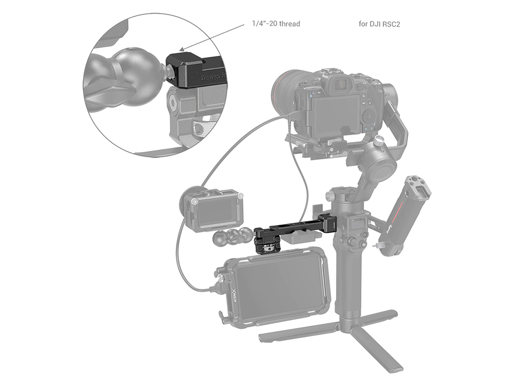 3026 DJI Gimbal için NATO Kelepçeli Monitör Montaj Desteği