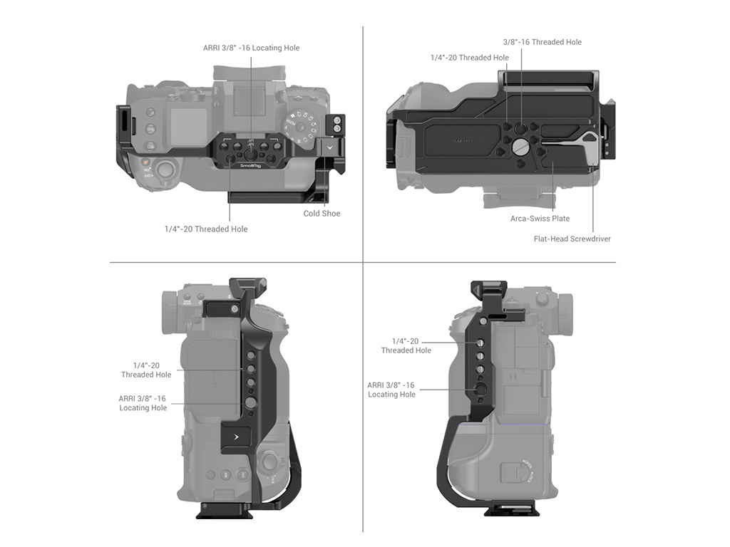 3933 Fujifilm X-H2s için Battery Gripli Kafes