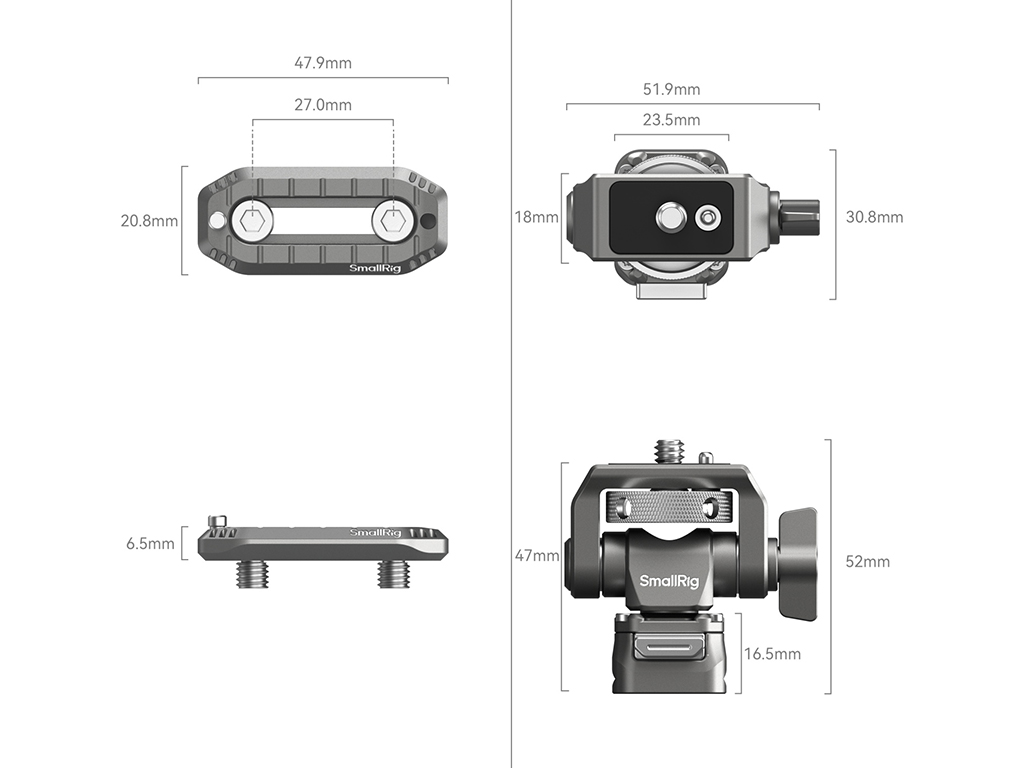 [FDCA68622] SmallRig 4487 Nato Bağlantılı Hawklock Monitör Tutucu