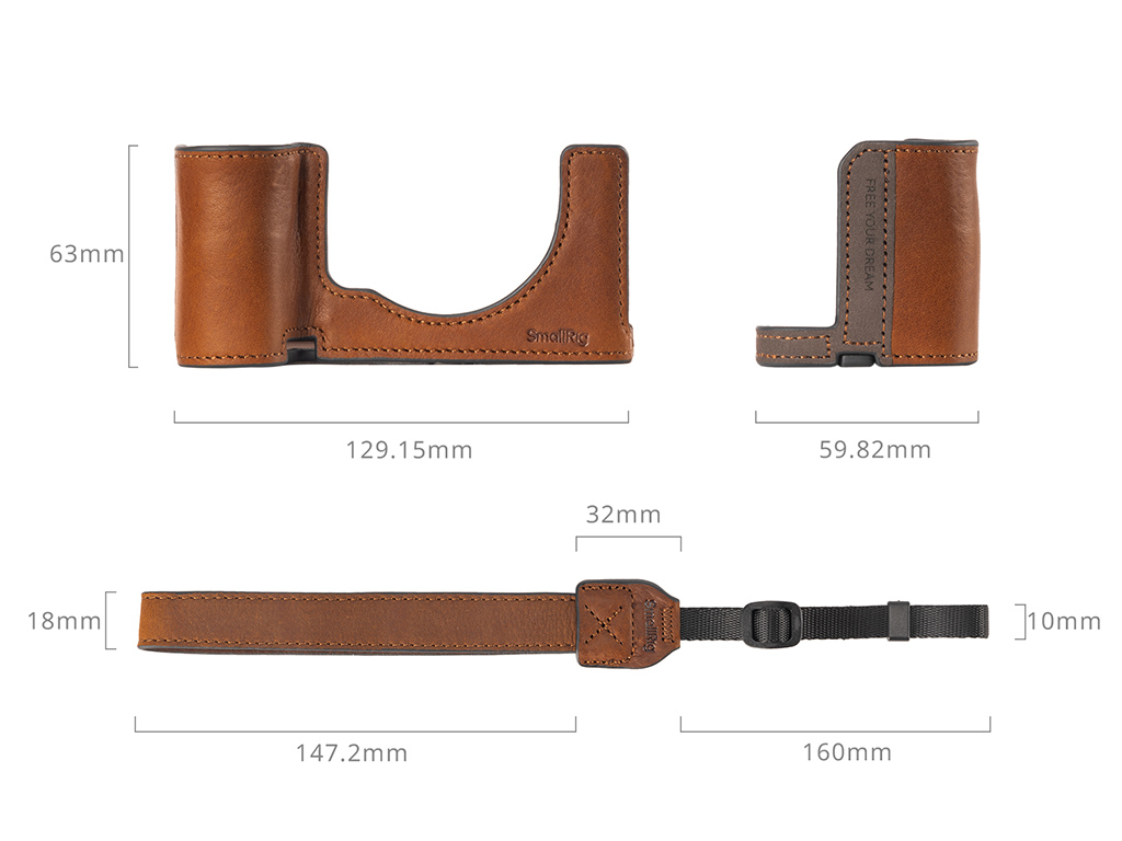 [FDCA68573] SmallRig 5015 Sony A7C II / A7CR Uyumlu Kahverengi Deri Kılıf ve Askı