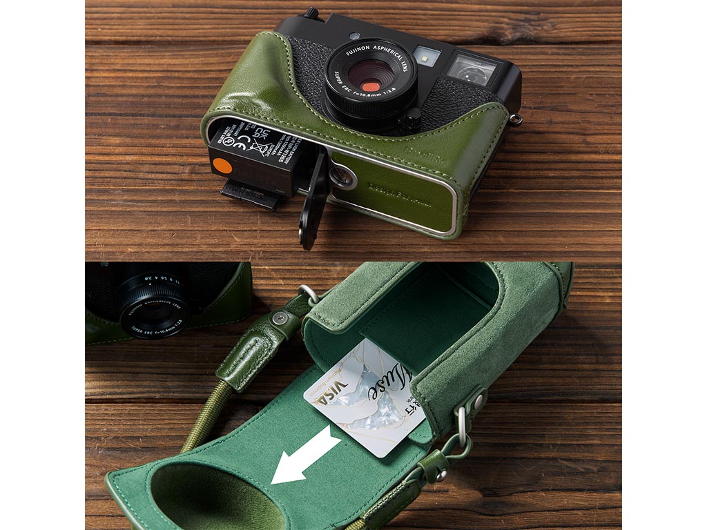 [FDCA68937] SmallRig 5220 Fujifilm X-Half Uyumlu Yeşil Deri Kılıf Çanta ve Askı