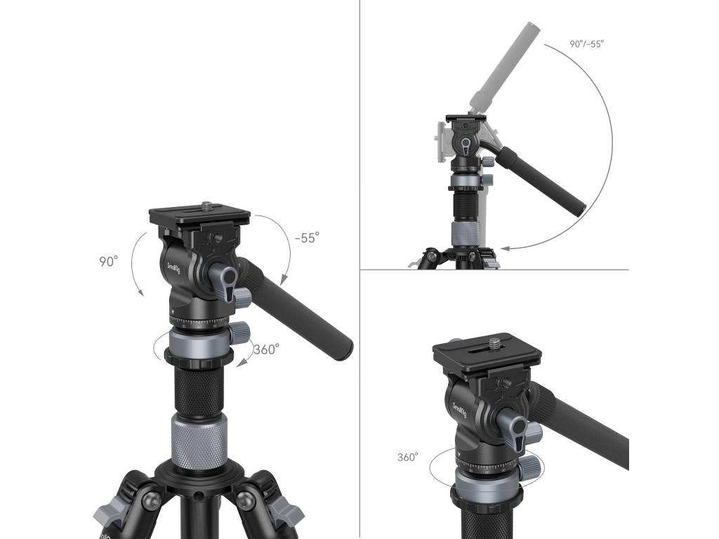 SmallRig 4221 Karbon Fiber 12kg Taşıma Kapasiteli Video Tripodu