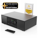 MAJORITY Quadriga Müzik Sistemi Siyah (CD, WiFi, BT, AUX, Radyo)