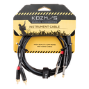 Kozmos KCL-329-3M 2 x 6,35mm Mono - 2 x RCA 3mt Kablo
