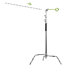 GVM C330 320cm C-Stand & Grip Arm (130cm) Kit (Çelik)