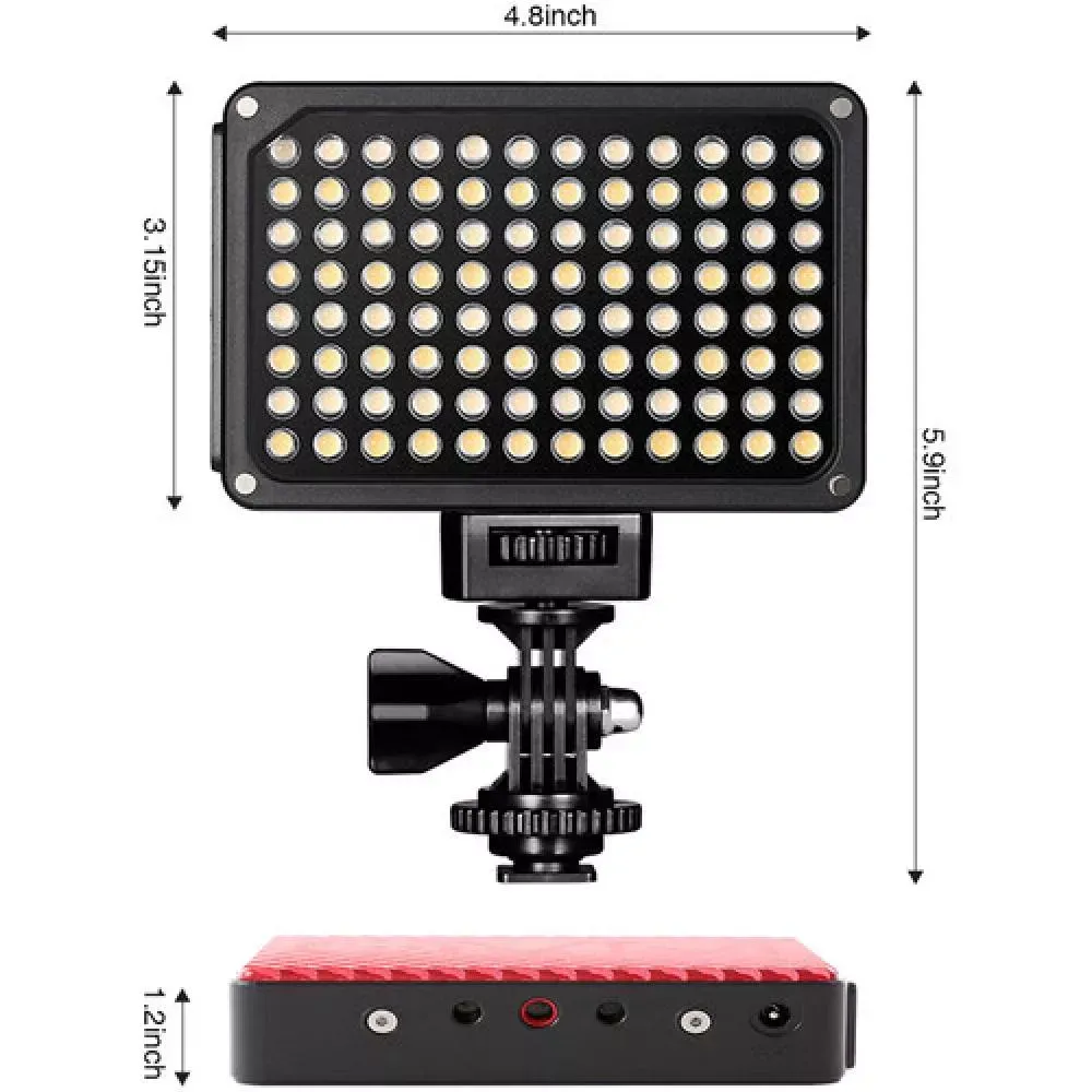 GVM 5S Bi-Color Kamera Üstü Dahili Akülü Mobil Led Işık (12x8cm)