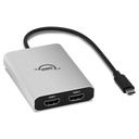 OWC USB-C Dual HDMI 4K Display Adapter with DisplayLink and Power Pass-Through for Apple silicon M1, M2, M3, and M4 Macs or other Macs or PCs with USB-C or Thunderbolt