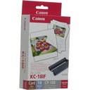 Canon SELPHY KC-18IF Yapışkanlı Kartuş Seti 18 Adet / 5.4x8.6cm