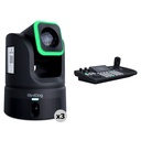 BirdDog XL Ultra PTZ Yayın Paketi (3 Kamera + Kumanda) (Siyah)